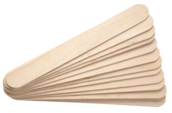 10x Szpatułki Drewniane Szerokie Do Wosku Masek Parafiny