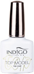 Indigo Top Model Top Coat Z Drobinkami Złota 7ml