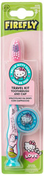 Hello Kitty TRAVEL KIT Szczoteczka Manualna Z Nakładką Dla Dzieci 3+
