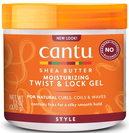 Cantu Shea Butter Natural Hair Żel Moisturizing Twist & Lock Stylizacja Włosy Kręcone 370ml