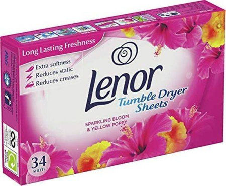 Lenor Chusteczki Zapachowe Do Suszarki 34szt  Pink Blossom 