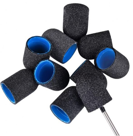 WOLNE PEDI Nakładki Kapturki Ścierne 13mm # 180 Do Frezarki 10szt 