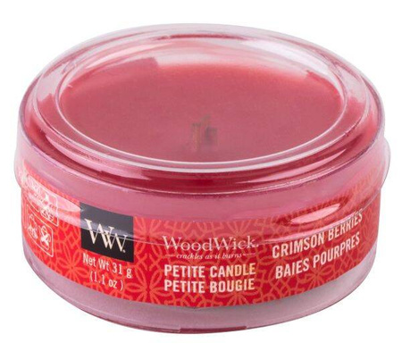 WoodWick Petite Candels Świeczka Zapachowa Crimson Bierries 31g