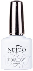 Indigo Top Topless Top Coat Srebrne Drobinki 7ml