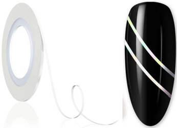 5x Tasiemka Taśma Nitka Do Zdobień Paznokci Cienka WHITE Biała