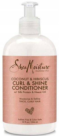 Shea Moisture Coconut & Hibiscus Cutl & Shine Odżywka Do Włosów 384ml