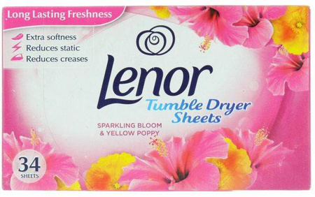 Lenor Chusteczki Zapachowe Do Suszarki 34szt  Pink Blossom 