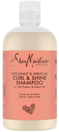 Shea Moisture Coconut & Hibiscus Cutl & Shine Szampon Do Włosów 379ml