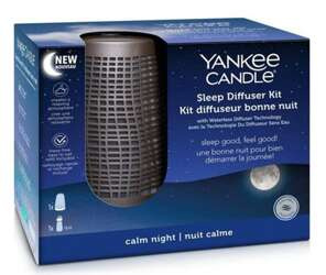 Yankee Candle Dyfuzor Elektryczny Sleep Diffuser Kit z Olejkiem Calm Night 14ml
