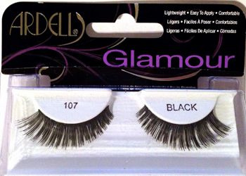 Ardell Glamour 107 BLACK Rzęsy Na Pasku Czarne