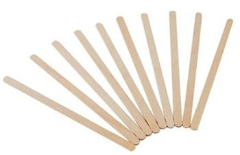 10x Szpatułki Drewniane Wąskie Do Wosku Masek Parafiny
