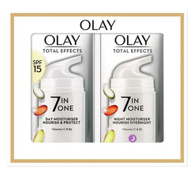 Olay ZESTAW  Krem Do Twarzy Total Effects 7in One Dzień Noc 2x37ml