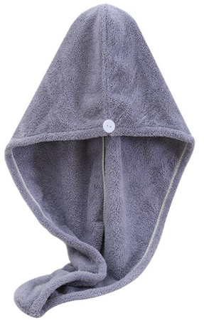 Vera Ręcznik Turban z Mikrofibry Do Suszenia Włosów Szary