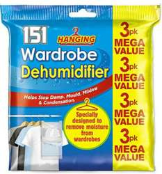 151 Hanging Wardrobe Dehumidifier Pochłaniacz Wilgoci Do Szaf 3x180g