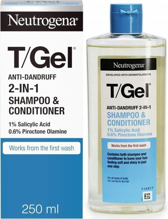 Neutrogena T/GEL 2in1 Szampon Odżywka Przeciwłupieżowy  Łuszczyca 250ml 