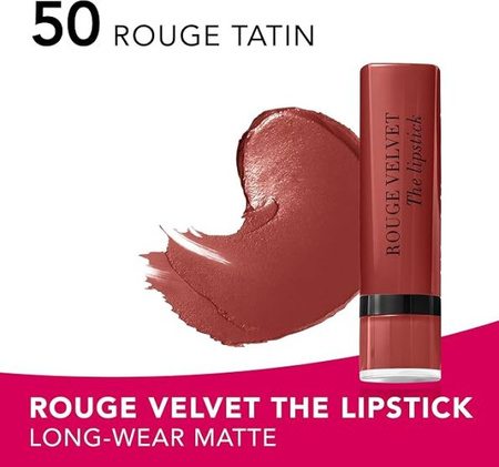 Bourjois Rouge VELVET Pomadka Matowa 50 Rouge Tatin