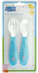 Peppa Pig Pierwszy Zestaw Dla Dzieci Widelec I Łyżka Niebieska