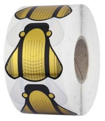 Szablony Formy Do Przedłużania Paznokci Złote Szerokie Motyl 100szt