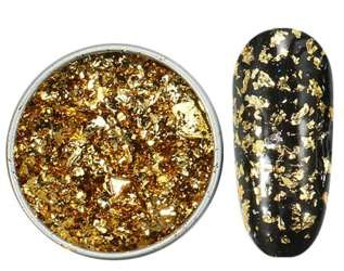Pyłek Płatki Efekt Flakes Złoty 0,3g 
