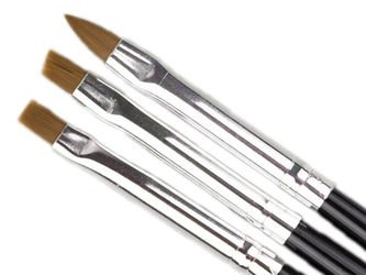 Zestaw Pędzelków Do Żelu Akrylu 3szt Stylizacja Paznokci