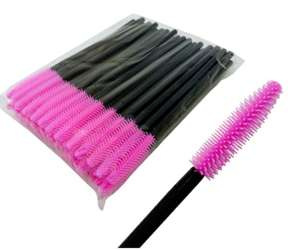 Szczoteczka Spiralna Do Brwi i Rzęs Silikonowa 50szt