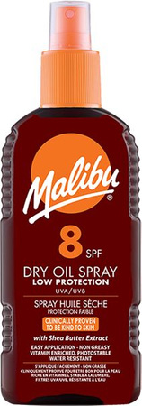 Malibu Suchy Olejek Do Opalania Dry Oil Spray 8SPF 200ml 