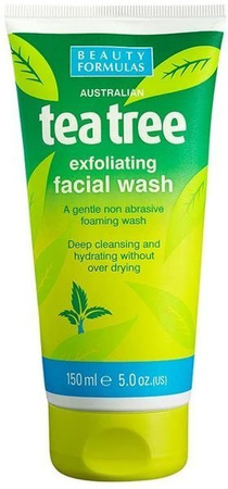 Beauty Formulas TEA TREE Exfoliating Żel Do Mycia Twarzy Złuszczający 150ml