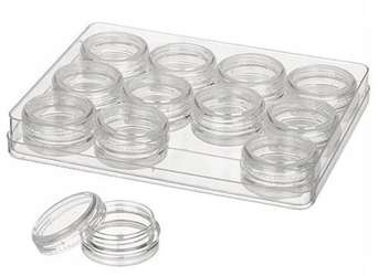 Pojemnik Kasetka 12x Słoiczek Na Ozdoby Okrągły