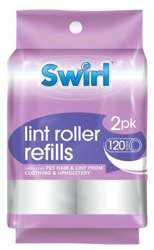 Swirl Lint Roller Rolka ZAPAS Do Czyszczenia Ubrań 120 Arkuszy
