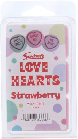 Swizzels LOVE HEARTS Wosk Do Kominków Strawberry 12szt 