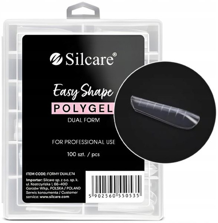 Silcare Formy Do Akrylożelu DUAL Balerina Szpic Clear 100szt