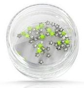 Silcare Ćwieki Neon Ozdoby Do Paznokci Gwiazdki Zielone Małe 0,1g