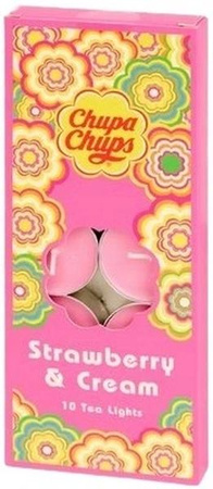 Chupa Chups Świeca Podgrzewacz TEALIGHT 10szt Strawberry & Cream
