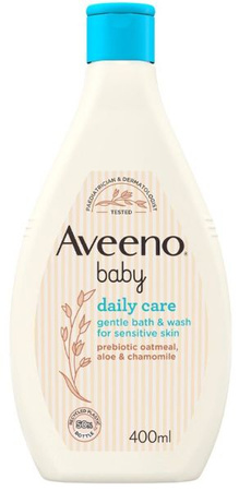 Aveeno BABY Daily Care Bath & Wash Prebiotic Oatmeal Aloe & Chamomile Żel Do Kąpieli 400ml