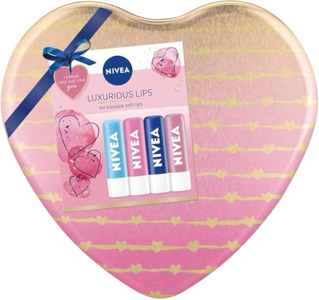 Nivea Lip Balm Zestaw Pomadka Balsam SERCE 