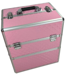 Vera DUŻY Kuferek Kosmetyczny Diamond Diament RÓŻOWY