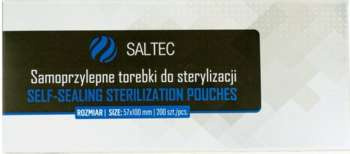 Saltec 57x100 Samoprzylepne Torebki Foliowo Papierowe Do Sterylizacji 200szt