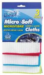 Duzzit Micro Soft Wash & Wipe Cloths 3 Pack Ściereczki Z Mikrofibry
