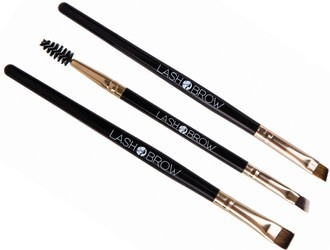 Lash Brow Zestaw 3 Pędzli GOLD Do Stylizacji Brwi