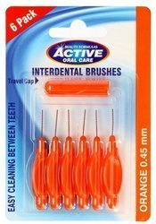 Beauty Formulas Active Szczoteczki ORANGE 0,45mm 6szt