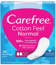 Carefrre Cotton Fell Wkładki Podpaski 56szt Normal 