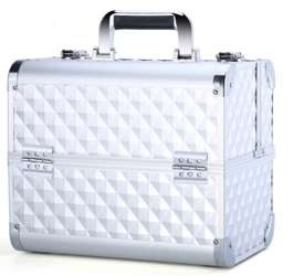 Kuferek Kosmetyczny Diamond Diament Srebrny