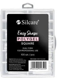 Silcare Formy Do Akrylożelu SQUARE Kwadrat Clear 100szt