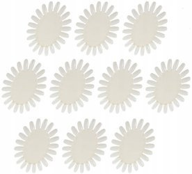 10x Wzornik Próbnik Lakierów Okrągły Mleczny Słoneczko 