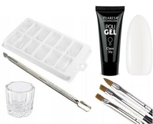 Claresa Poli Gel CLEAR 30G + 4x Akcesoria