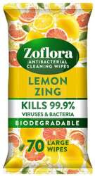 Zoflora Chusteczki Czyszczące Biodegradowalne Lemon Zing 70szt