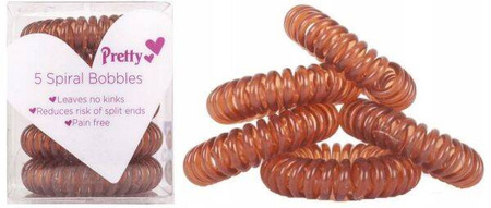 Pretty Gumki Spiralne Do Włosów Nie Plączące Brązowe 5szt