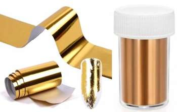 Folia Transferowa Do Zdobienia Paznokci Złota