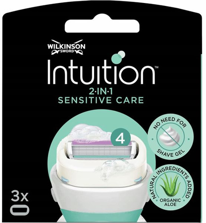 Wilkinson Intuition 2w1 Sensitive Care 3 Wkłady Z Mydełkiem Nawilżającym