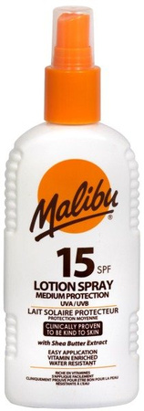Malibu Lotion SPRAY Medium Protection Do Opalania 15SPF 200ml
